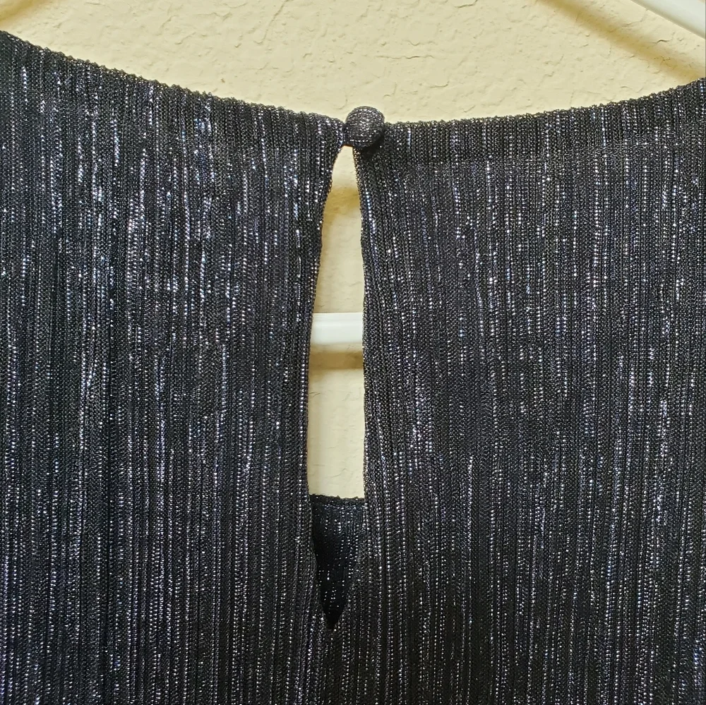 Jessica Howard Blue Metallic Cocktail Dress. Size 18W - Picture 7 of 9